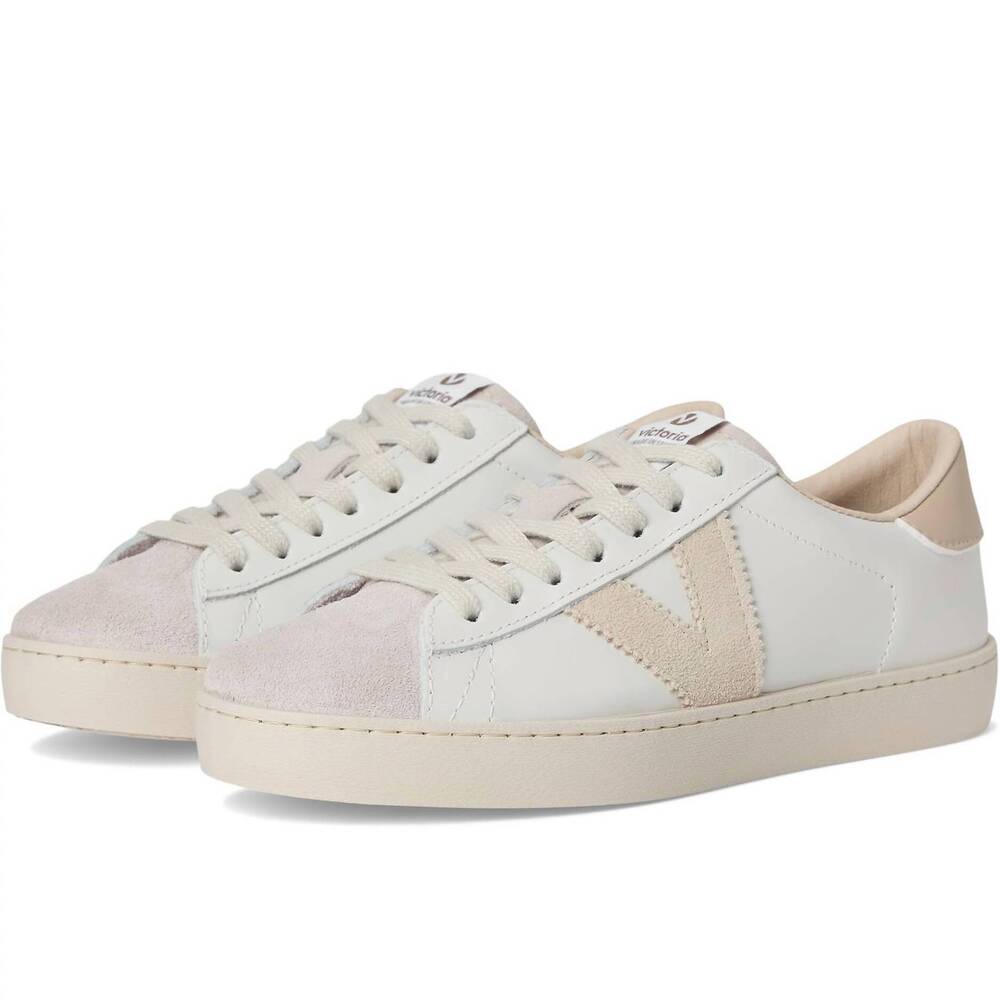 NEW VICTORIA SHOES unisex - hielo leather suede sneaker in beige